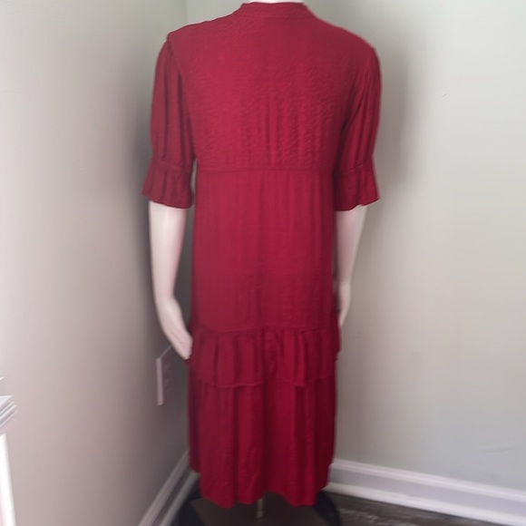 Anthropologie, LACAUSA red ruffle dress size small - Picture 7 of 7
